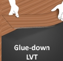 Glue-down LVT