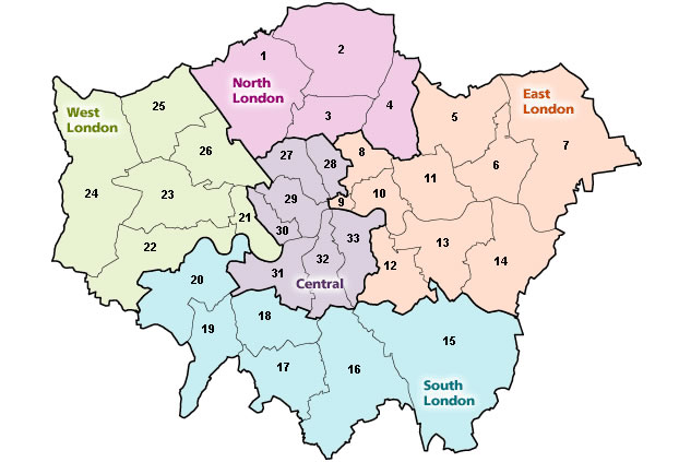 map of London